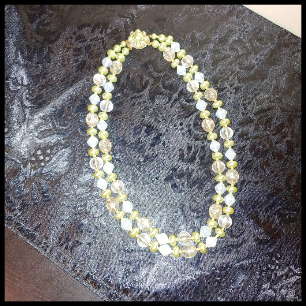 Vintage Beaded Necklace Marked "Japan"